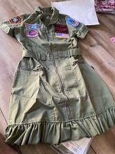 Leg Avenue Top Gun Women's Flight Dress Adult Costume - Green Medium