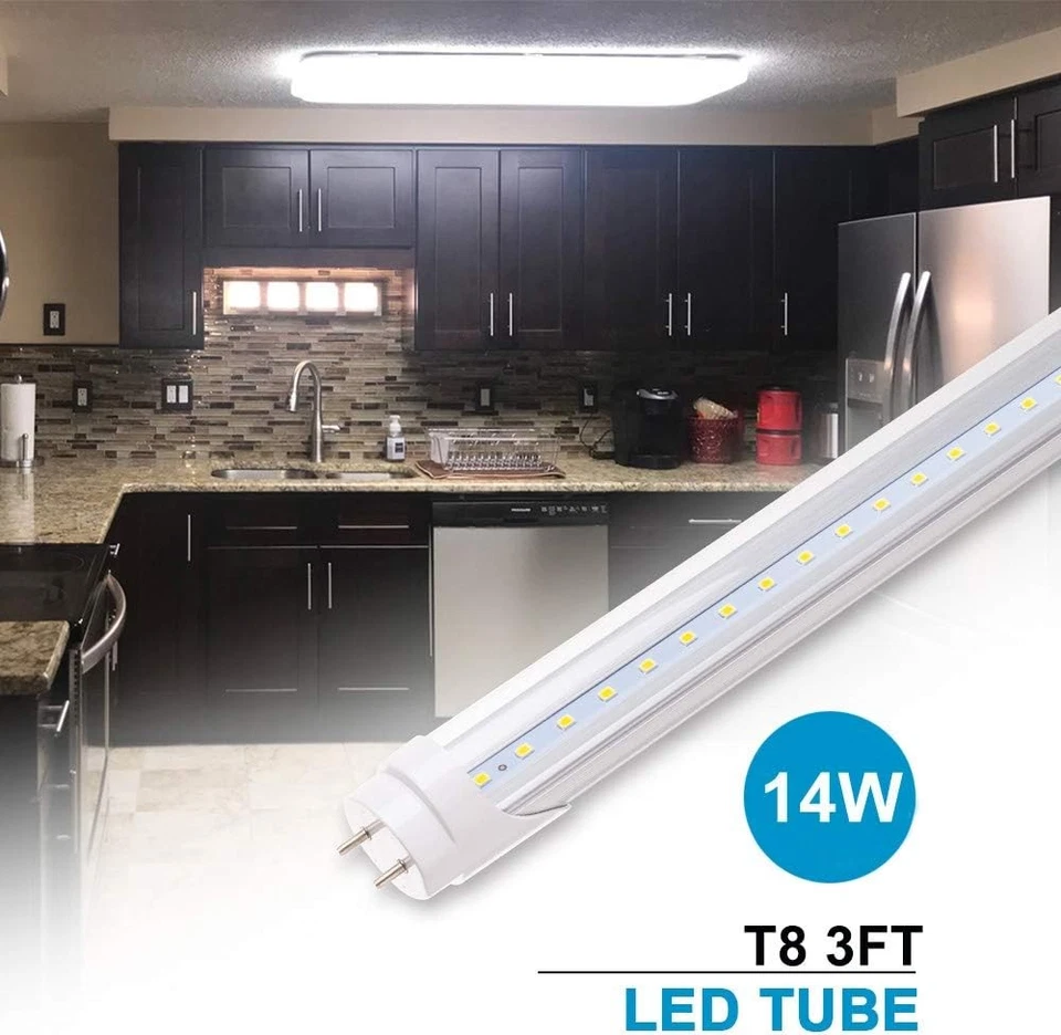 T8 3FT G13 LED Tube Light Bulbs Garage Warehouse 36 Inch F30T12 LED Shop Lights - Image 4 of 4
