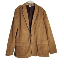 L.L. Bean Blazer Sport Coat Men 46 Tall Tan Brown Corduroy