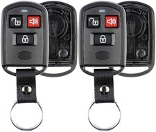 KeylessOption Keyless Entry Remote Key Fob Case Shell Button Pad Cover Black