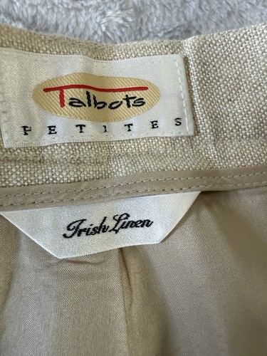 Talbots 100% Irish Linen\ Pants Women's Size 16 Beige - Picture 8 of 12