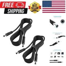 2-Pack DC Power Cable Male to Male Power Adapter DC Extension Cord 5.5mm x 2....