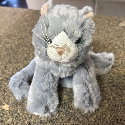 Ganz Webkinz Silversoft Cat HM222 Plush Stuffed Kitty Grey White