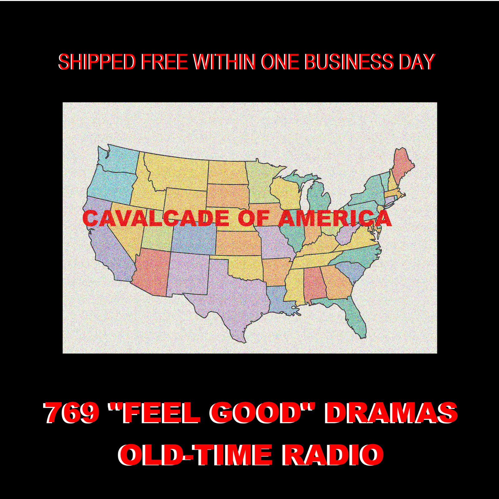 CAVALCADE OF AMERICA. 749 OLD TIME RADIO "FEEL GOOD" DRAMAS" ON A FLASH DRIVE!