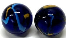 Two 35mm Dragonfly Giant Glass Mega Marbles