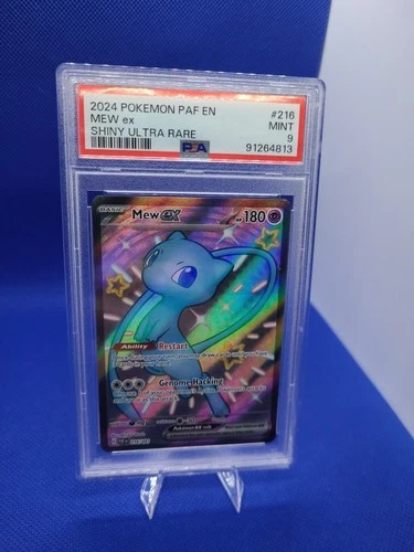 Pokemon 2024 Paldean Fates Mew EX Shiny Ultra Rare 216/091 Psa 9