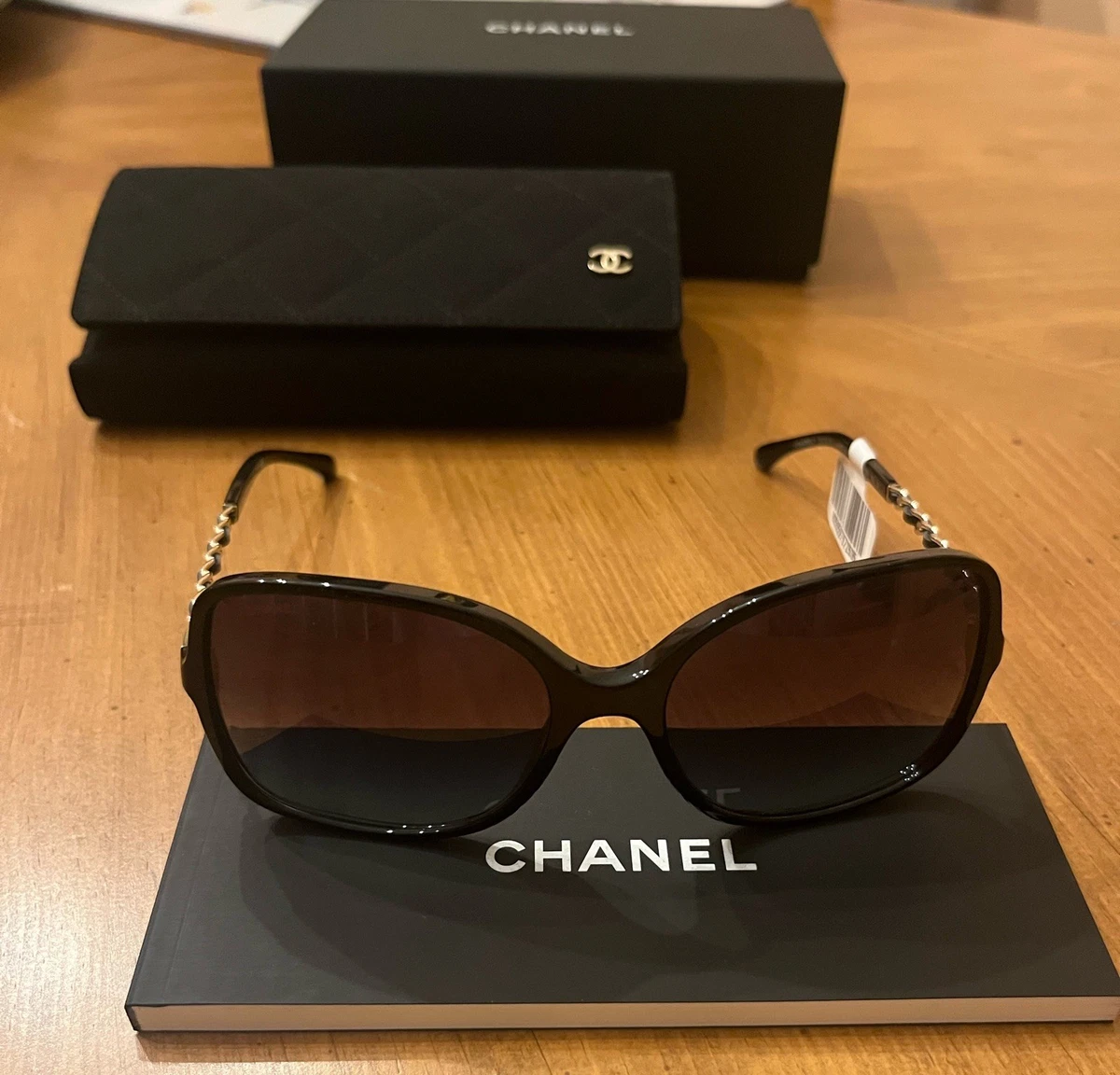 CHANEL 5210-Q Sunglasses with case CHANEL 5210Q Square Acetate & Lambskin Sunglasses | Fashion  main image 3