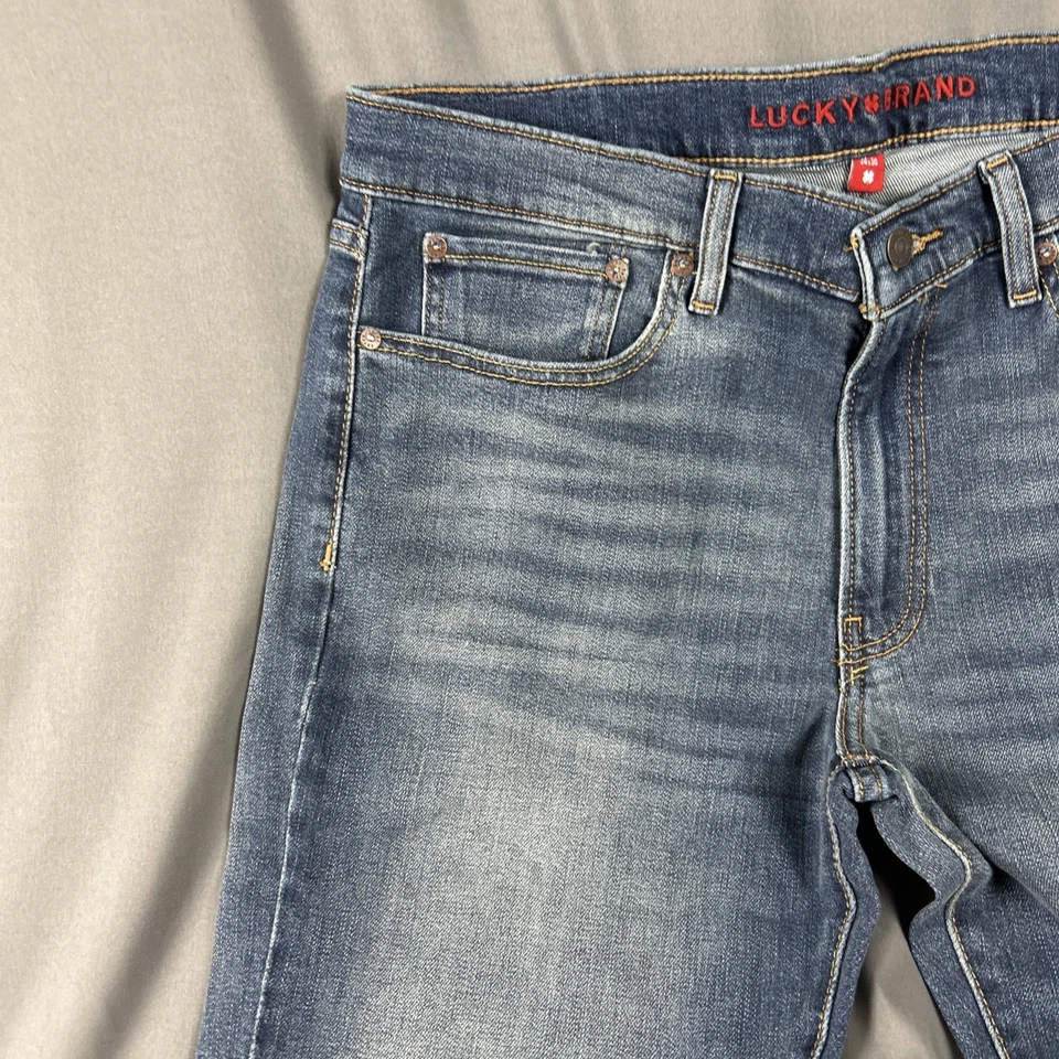 Lucky Brand джинсы 121 тонкий прямой 34 x 30 синий хлопок Lyocell новый с Ярлыками Рекомендуемая розничная цена производителя $99 - Изображение 2 из 4