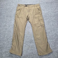 prAna Pants Stretch Zion Mens 38x30 Khaki Nylon Hiking Trail Cargo Outdoor