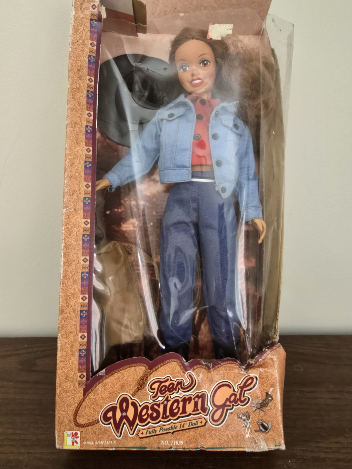 1994 TEEN WESTERN GAL COWGIRL FULLY POSABLE 14"  DOLL- WESTERN STYLES