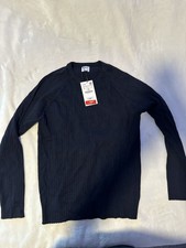 NWT Women  s Zara Blue Long Sleeve Striped Size Large Casual Shirt Read Desc.