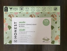 Honest Sensitive Clean Conscious Wipes Fragrance Free 576 counts 72 ct packs  8