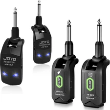 JOYO 5.8GHz Wireless Guitar System Transmitter Receiver 4 Channels Rechargeable