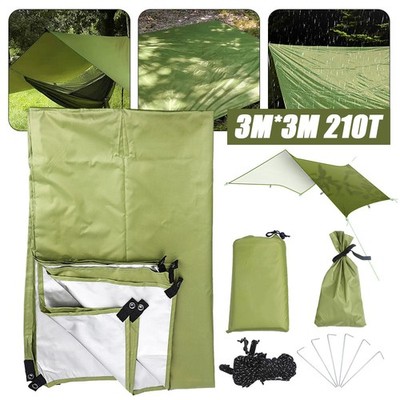 3m Outdoor Zelt Plane Tarp für Hängematte Ripstop Wasserdichter Unterstand Plane