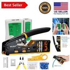 Fast  Reliable Pass Through Crimp Tool with Mini Stripper and Tester Included
