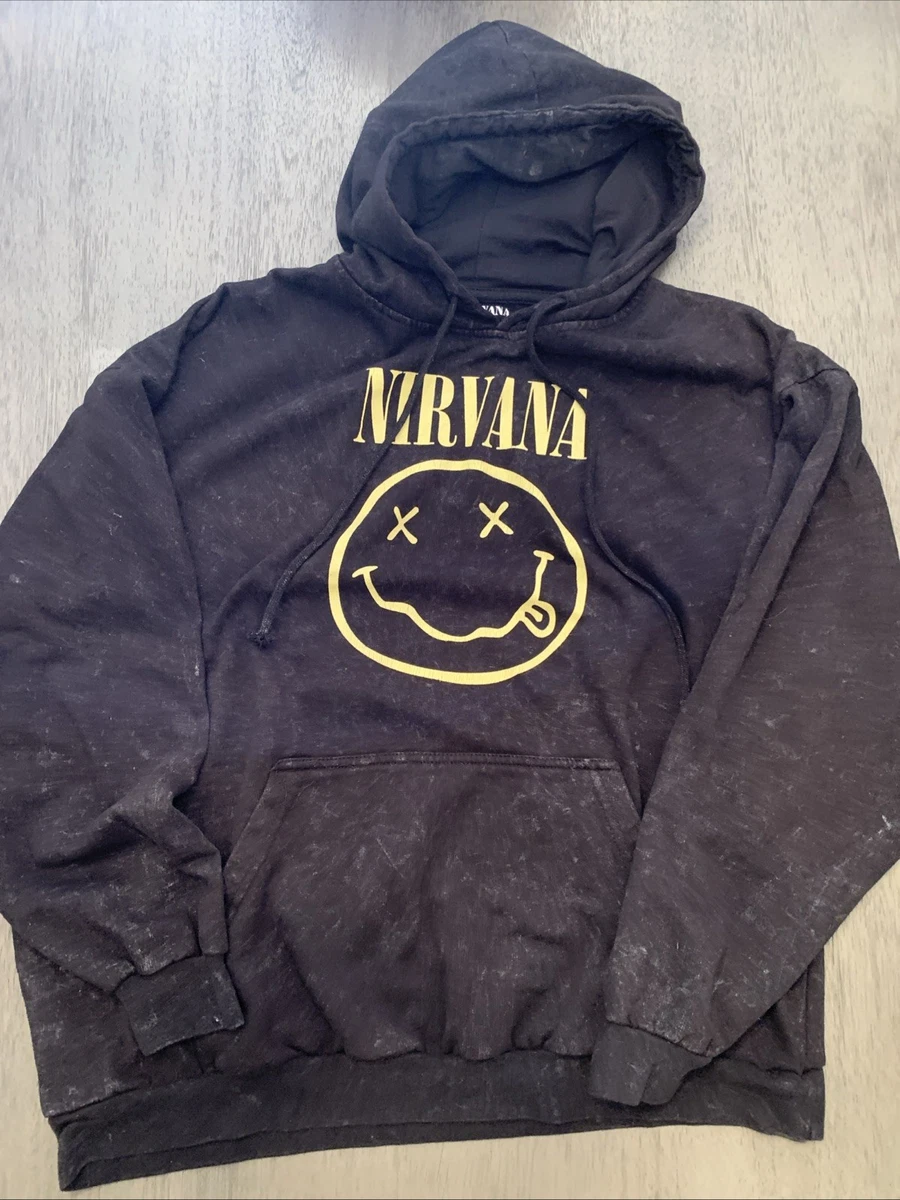 Sweat à Capuche Nirvana Kurt Cobain Rock Music Noir Gildan Taille Homme