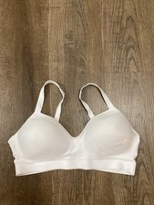 Hanes White Comfort Bralette Wireless Full Coverage Size Large