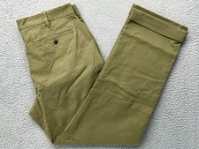  65 New Lands' End Men's Trad Fit Comfort First Stretch Chino Pants Olive 36x32