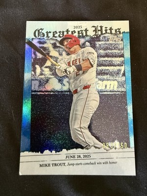 2026 Topps Mike Trout Greatest Hits #GH-14 Serial Numbered 93/150
