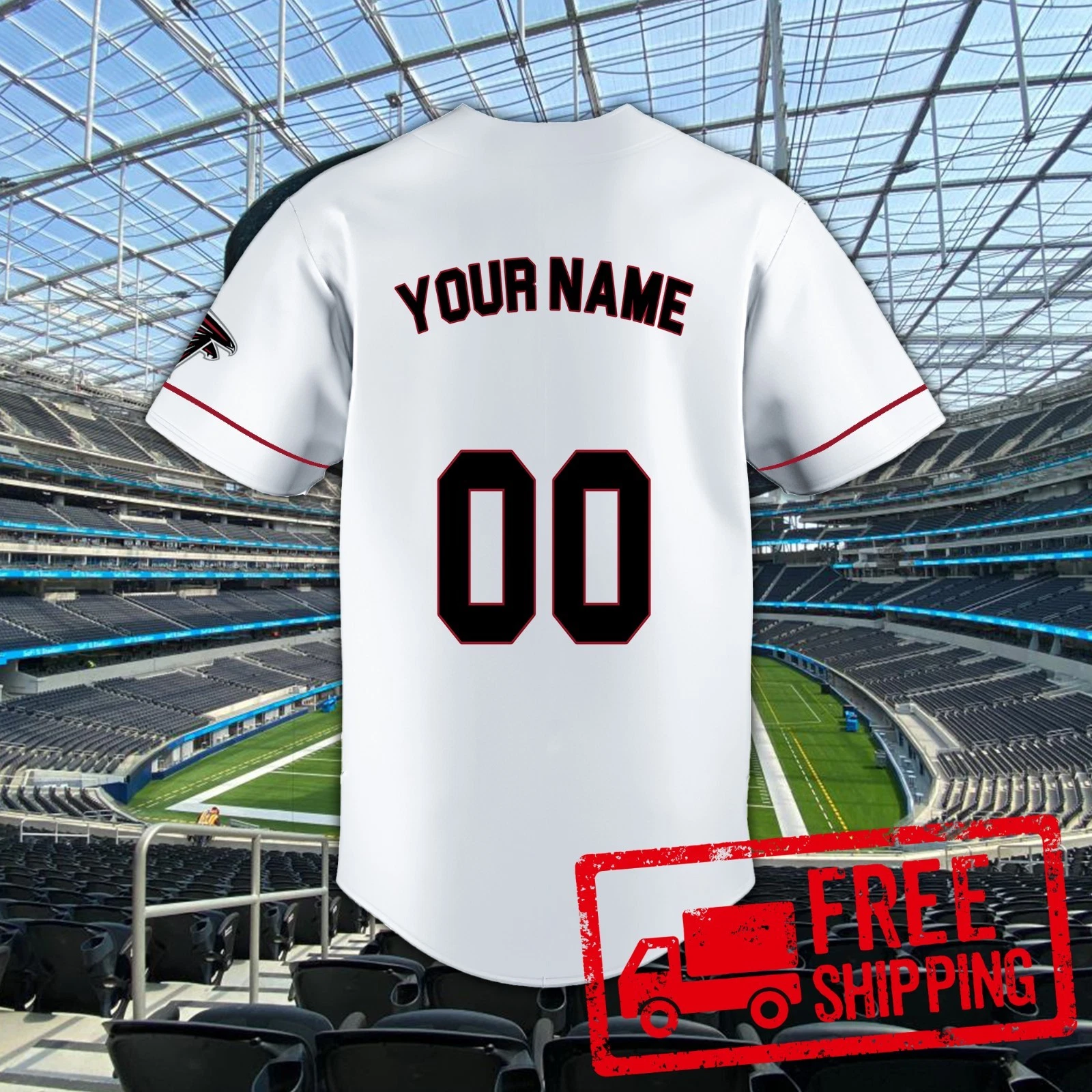 Custom Personalized, Falconss Team Atlanta Baseball Jersey