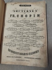 Chopin Nocturnes – Klindworth – Jurgenson ca. 1880 – antikes Notenbuch Klavier m