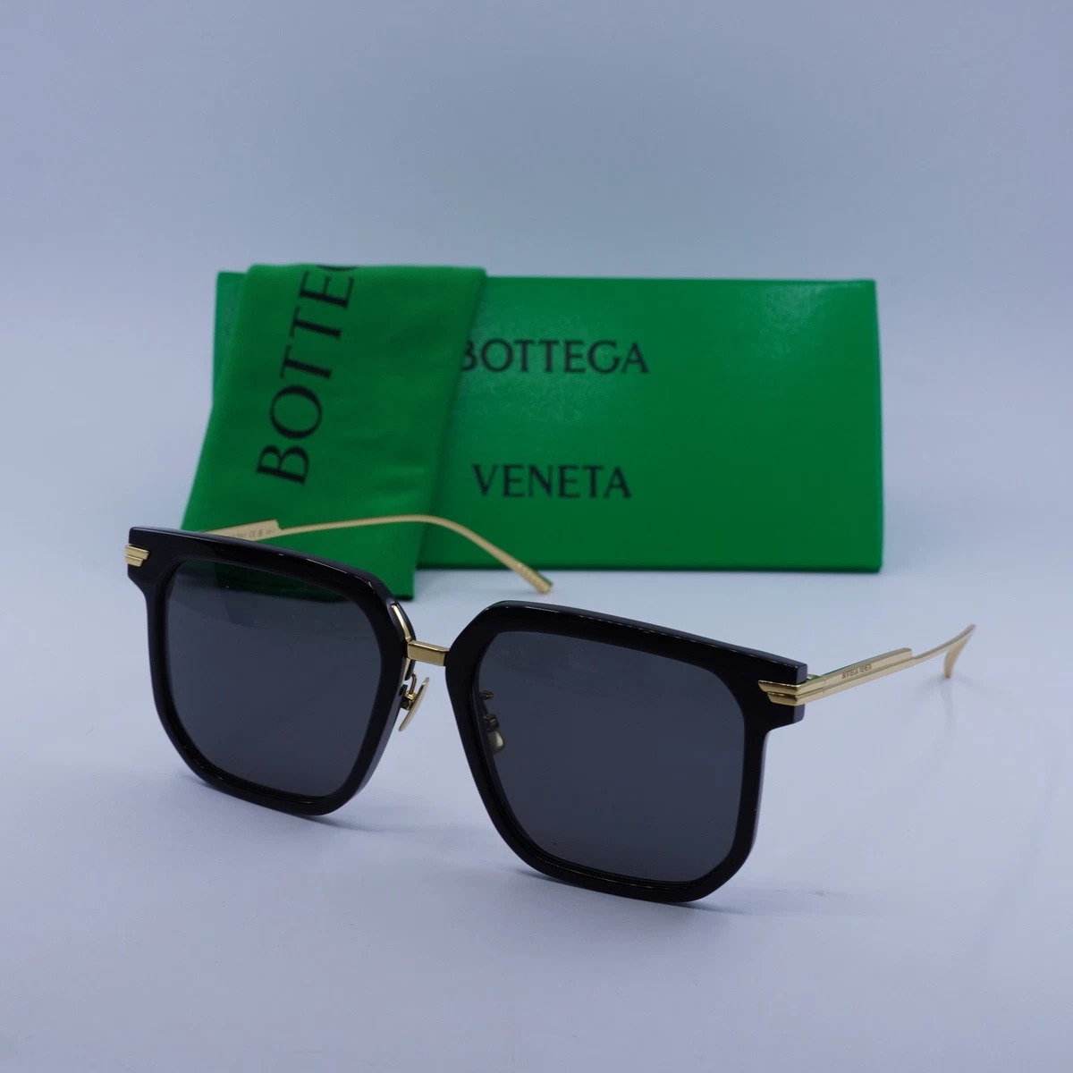 Bottega Veneta Gray Square Sunglasses for Women for sale | eBay display picture 1