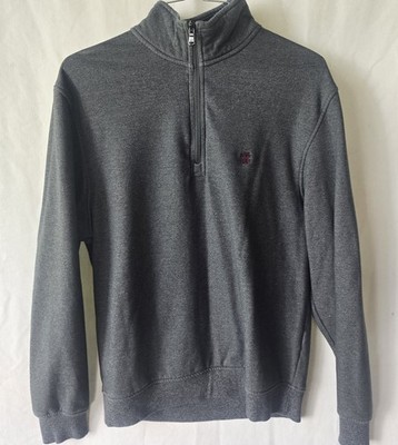 Men's Izod Advantage Performance Stretch Size Small Long Sleeve Upper Zip Gray