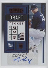 2020 Panini Contenders Rookie 2 Draft Ticket Red 6/75 Mike King Michael Auto 0tx