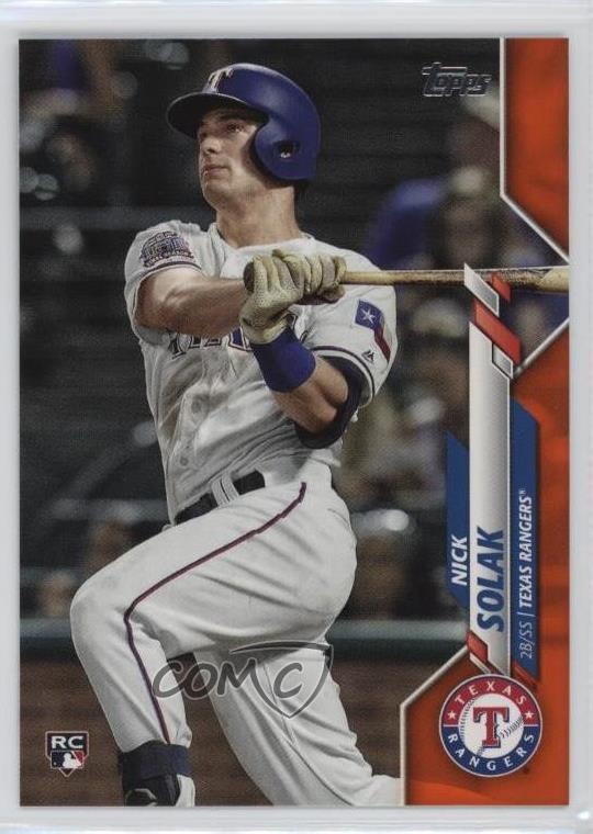 2020 Topps Wal-Mart Orange Border /99 Nick Solak #166 Rookie RC 1p5