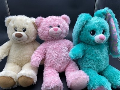 Build a Bear BAB lot of 3 plush Bears, Easter Rabbit, Retail Value Over $120