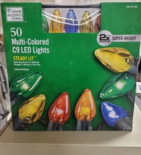 Home Accents Holiday 33'5" 50-Lt Color LED Faceted C9 Super Bright Constant-On