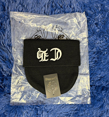 Chrome Hearts Black/White CH Logo Beanie Hat One Size Unisex Adults