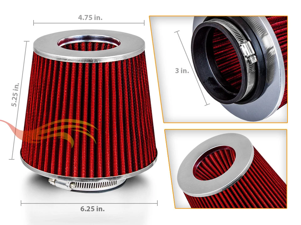 Adaptador MAF sensor de flujo de aire de admisión de aire + filtro ROJO apto para Nissan/Infinity Foto 2 de 2