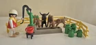 Vintage Playmobil 3499 Farm Milkmaid Cows Bull Calf Water Pump Trough (COMPLETE)