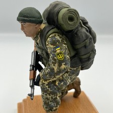 Painted figure modern soldier of the Armed Forces in winter clothes 1:16 scale