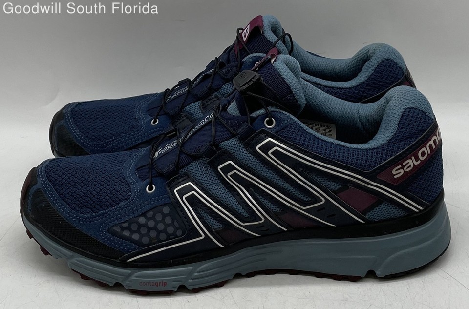 Salomon Women's XMission 3 408004 Blue Trail Running Sneaker Shoes