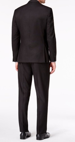 Marc New York Men's Black Modern-Fit 2-Piece Jacket Pants Suit Size 48L - Picture 2 of 10