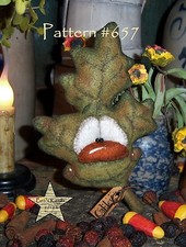 Patti's Ratties Primitive Halloween Thanksgiving 6" Leaf Doll Paper Pattern 657