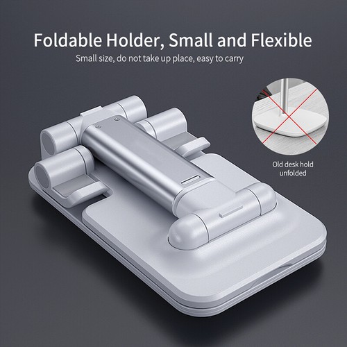 Universal Aluminum Phone Tablet Holder Folding Desk Stand Mount For iPhone iPad - Picture 5 of 15