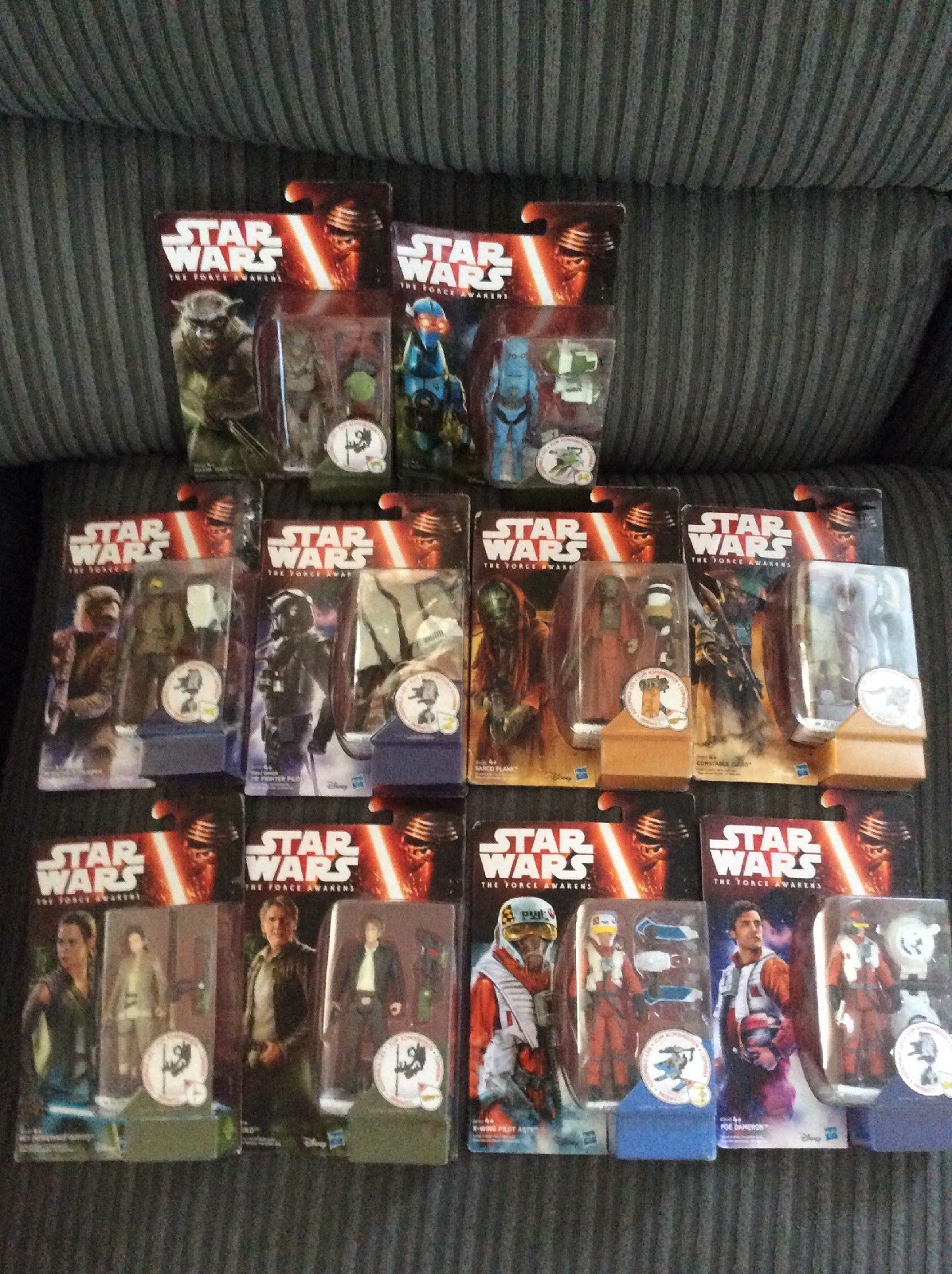 STAR Wars la forza si sveglia Figure lotto di 10 Han POE Rey STAR Wars la forza si sveglia Figure lotto di 10 Han POE Rey