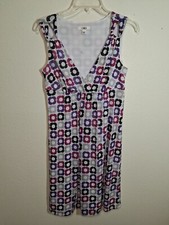 Cato Dress Retro Business Casual Office Lined Summer Geometric Size Small