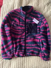 “acid Tiger” Reversible Zip-up Fleece Deadstock Size Large Made In Italy