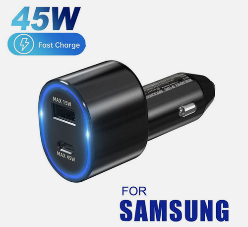 Original 45W Fast Car Charger+Type-C Cable For Samsung A16 A06 A15 A26 A35 36 56 - Picture 16 of 18