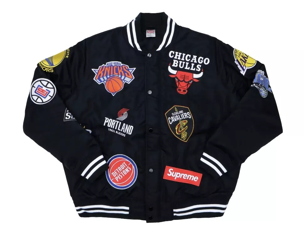Veste d'échauffement Supreme Nike NBA Teams noire BOGO   NEUVE   EN MAIN   LIVRAISON GRATUITE