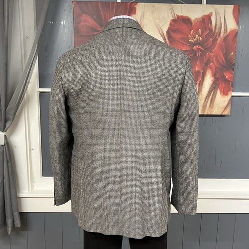 Joseph Abboud Sport Coat Blazer Jacket Modern Fit Mens 44R Wool Brown Flannel - Picture 3 of 12