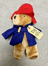 Paddington BEAR Plush Vintage 1982 Eden Toys Blue Coat Red Red hat