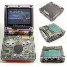 Nintendo Game Boy Advance GBA SP Clear Atomic Purple System AGS 001