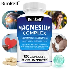 Magnesium Complex Supplement 8 Elemental Magnesium 1000mg - Maximum Absorption