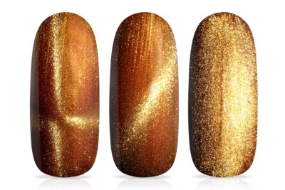 Jolifin LAVENI Shellac - Cat-Eye 9D gold & amber 12ml #S1540