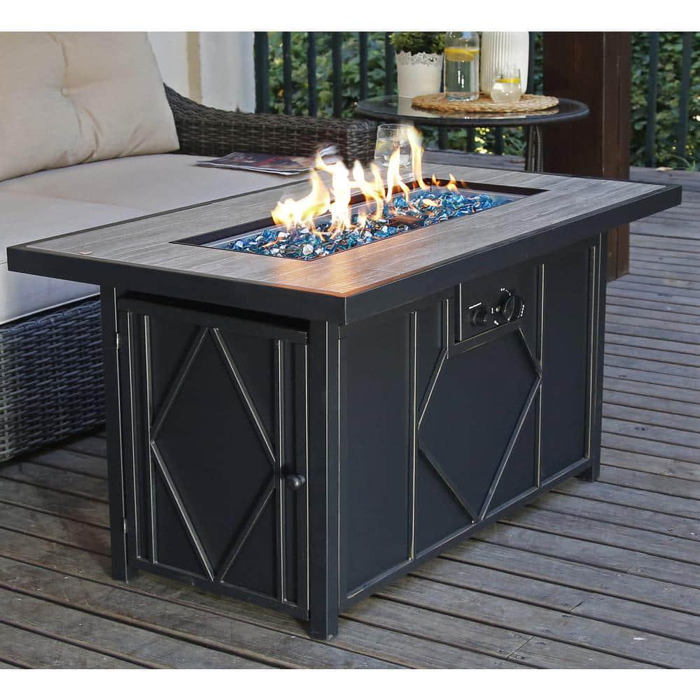 Patio Propane Fire Table With Cover Propane Firepit Hampton Bay
